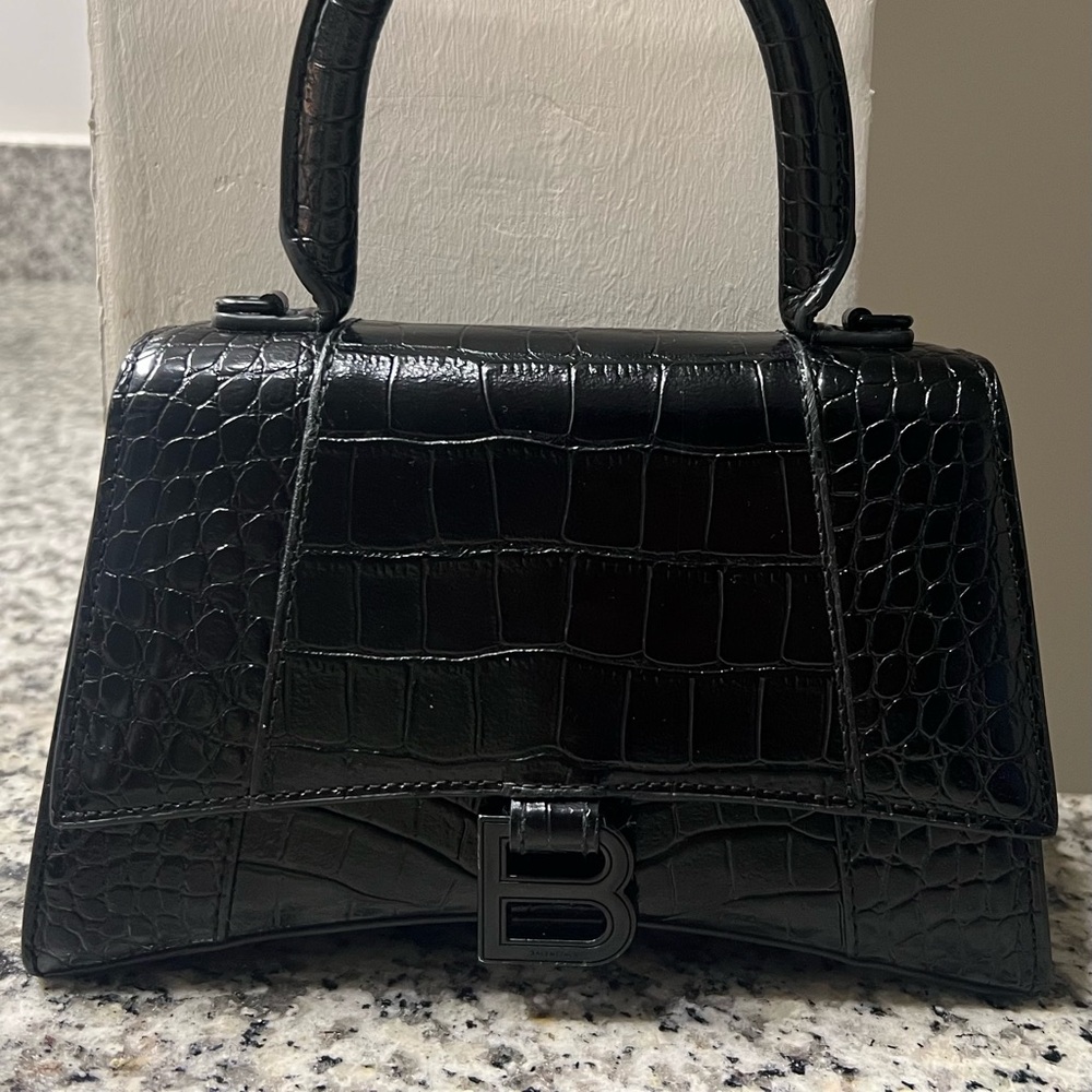 Authentic Hourglass Top Handle Balenciaga Bag
